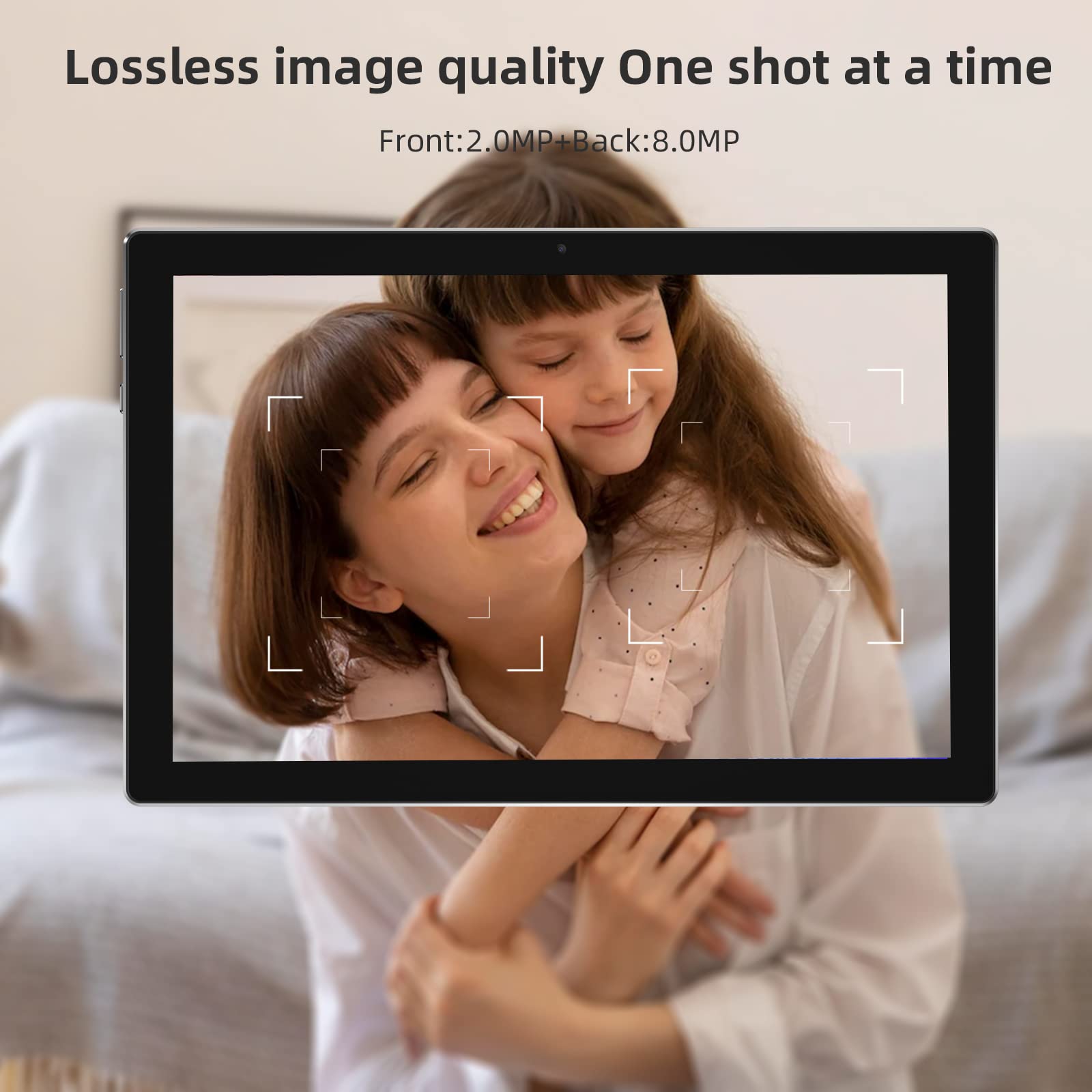 Tablet 10 Inch Android Tablets, Quad Core Processor 64Gb Storage And 1024Gb Expand, 4Gb Ram, 2Mp+8Mp Dual Camera, 1280X800 10.1'