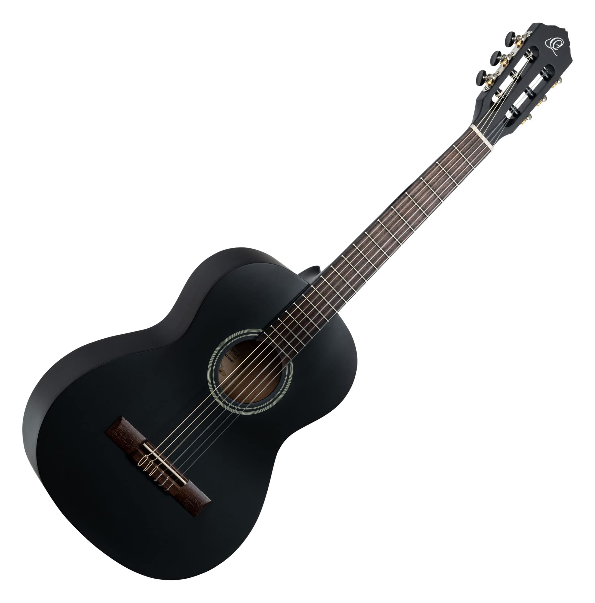 Ortega Guitars 6 String Student Series 3/4 Size Nylon Classical Guitar, Right-handed, Black, (RST5M-3/4BK)