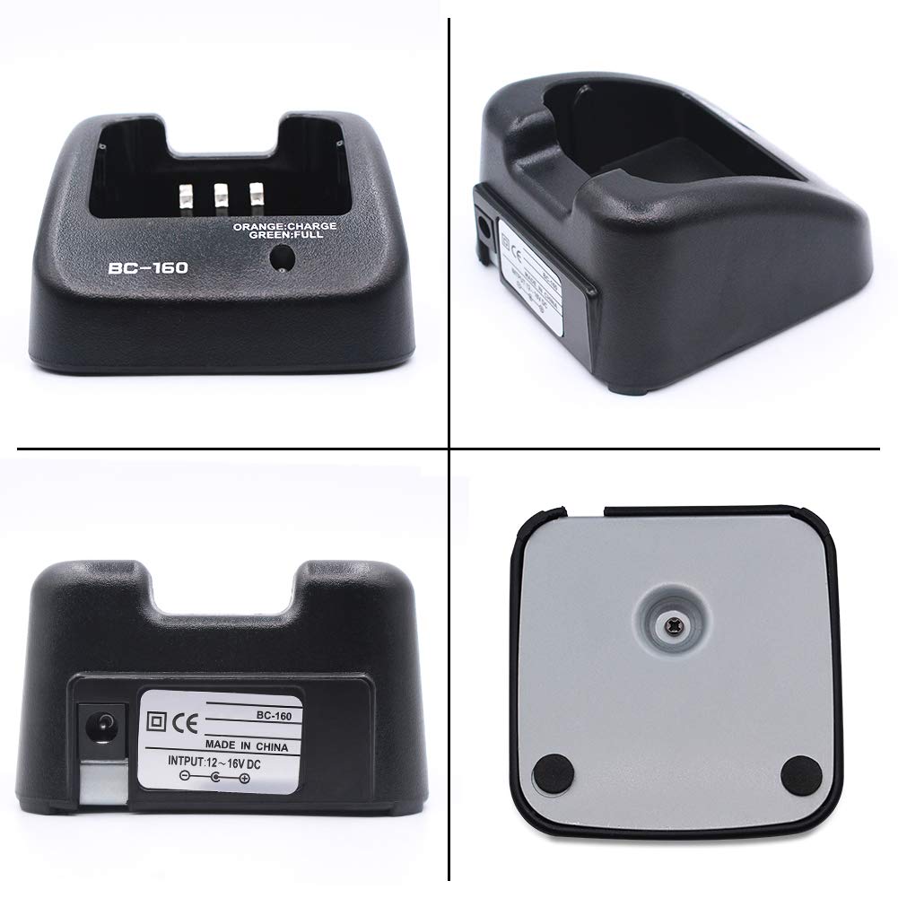 Aimtobest Bc 160 Charger Compatible For Icom Radio Ic A14 Ic F14 Ic F24 Ic F33Gs Ic F33Gt Ic F3011 Ic F4011 Ic F3161 Ic F4161 Bp 232N Bp 232H (Not Fit For Icom Ic A16 Radio)