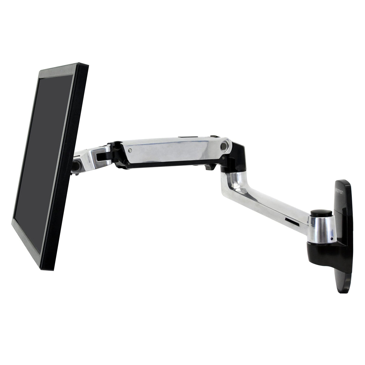 Ergotron   Lx Single Monitor Arm, Vesa Wall Mount   For Monitors Up To 34 Inches, 7 To 25 Lbs   Polished Aluminum