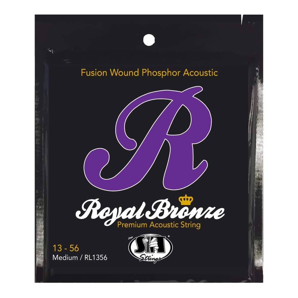 Sit Strings Royal Bronze Phosphor Acoustic Guitar Strings (S.I.T.), Medium 13 56, Rl1356