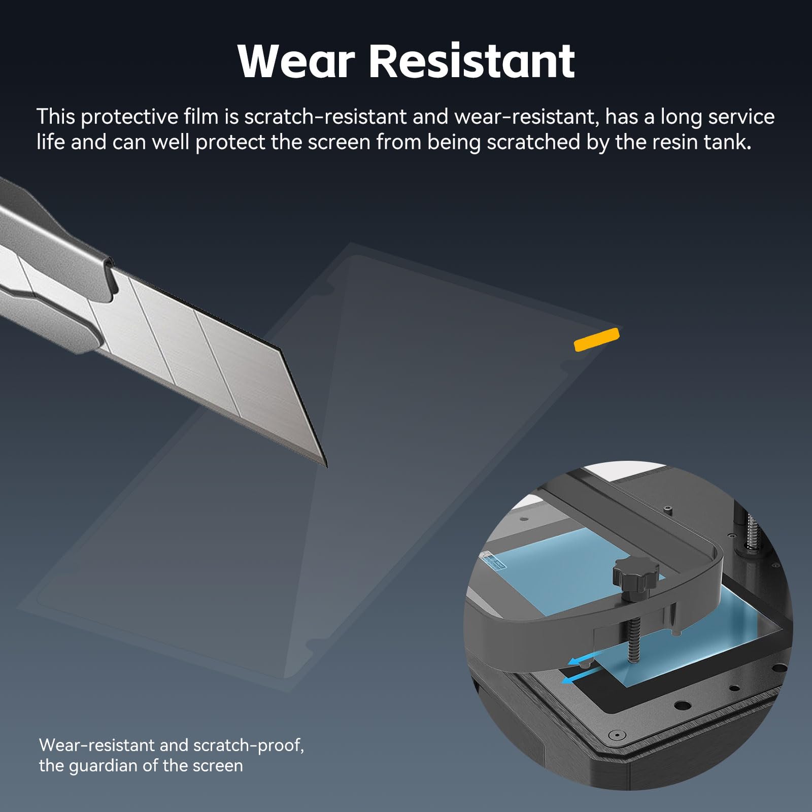 Anycubic Photon Mono 7/Pro 3D Printer Screen Protector,Original Protective Film 5Pcs Compatible With Uv Resin 3D Printers Thickn