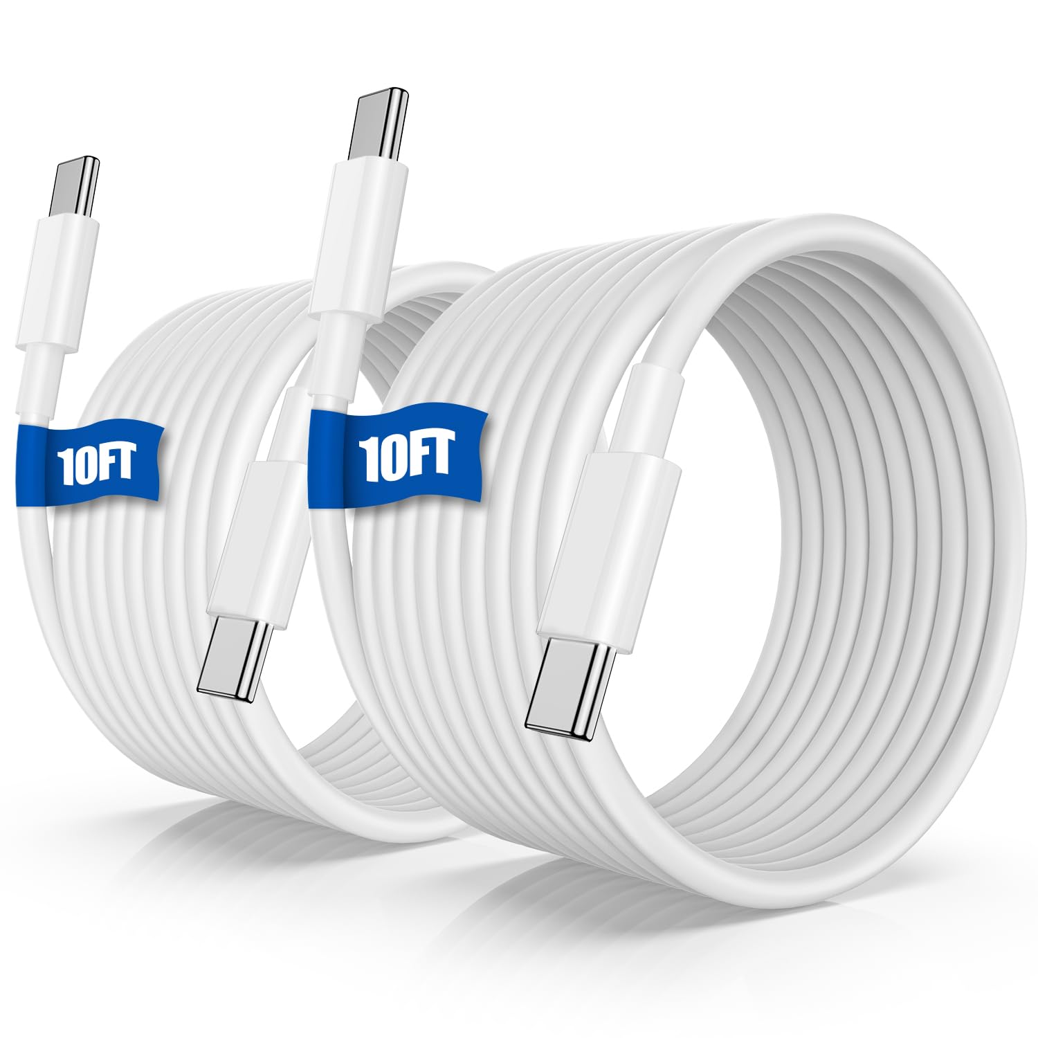 Long Usb C To C Fast Charger Cable 10Ft, 60W Type C To C Charging Cord For Apple Iphone 15 Plus/15 Pro Max,Macbook Pro 2021/2020