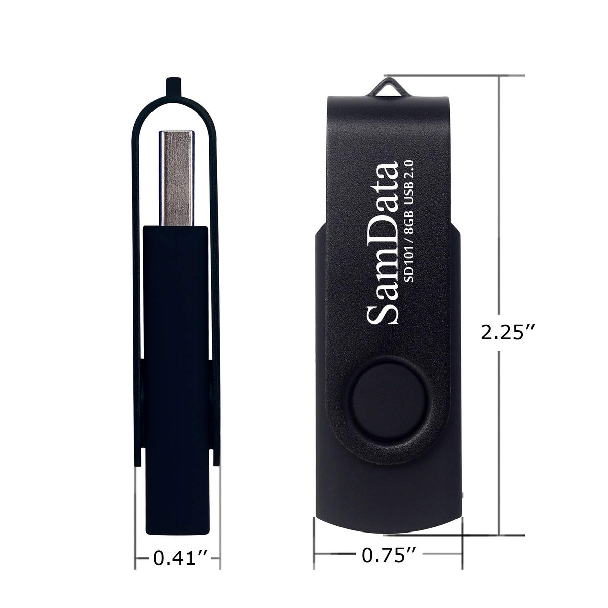 Sam Data Usb SamData 8GB USB 2.0 Flash Drive Black 1 Pack – Electroeshop
