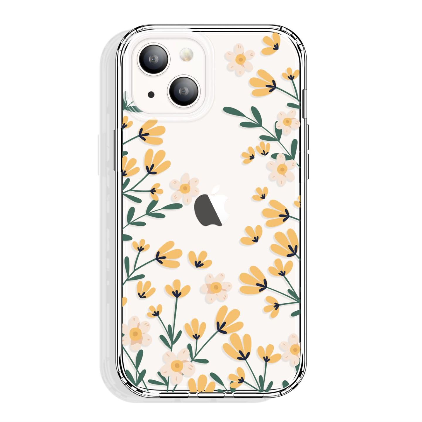 GYZYA for iPhone 14 and iPhone 13 Case Clear 6.1 Inch with Pattern Design, Protective Slim TPU Cover + Shockproof Bumper for Wom