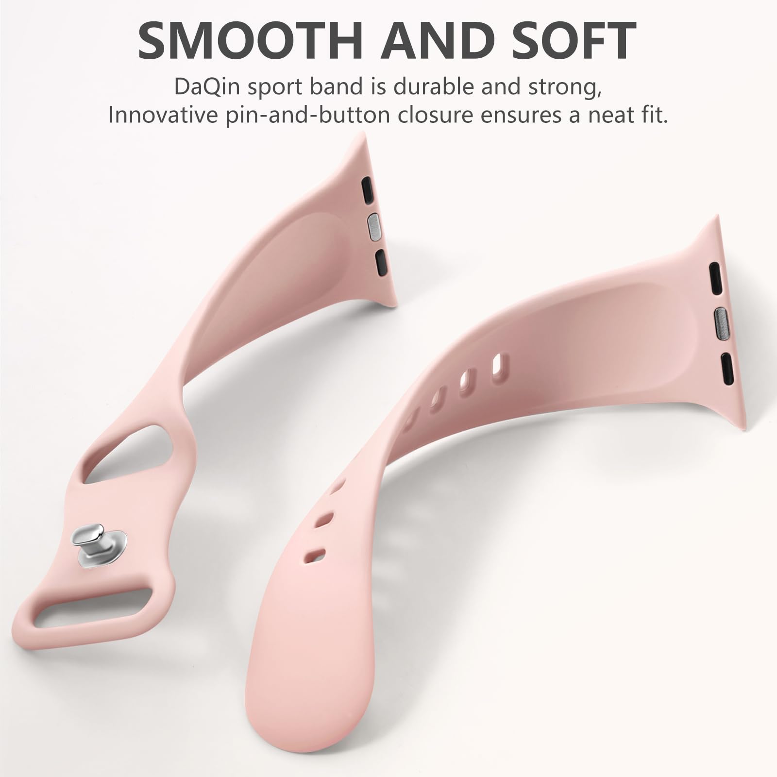 Daqin Sport Band Compatible With Apple Watch Band For Men Iwatch Bands 46Mm 45Mm 44Mm 42Mm 49Mm 41Mm 40Mm 38Mm, Soft Silicone St