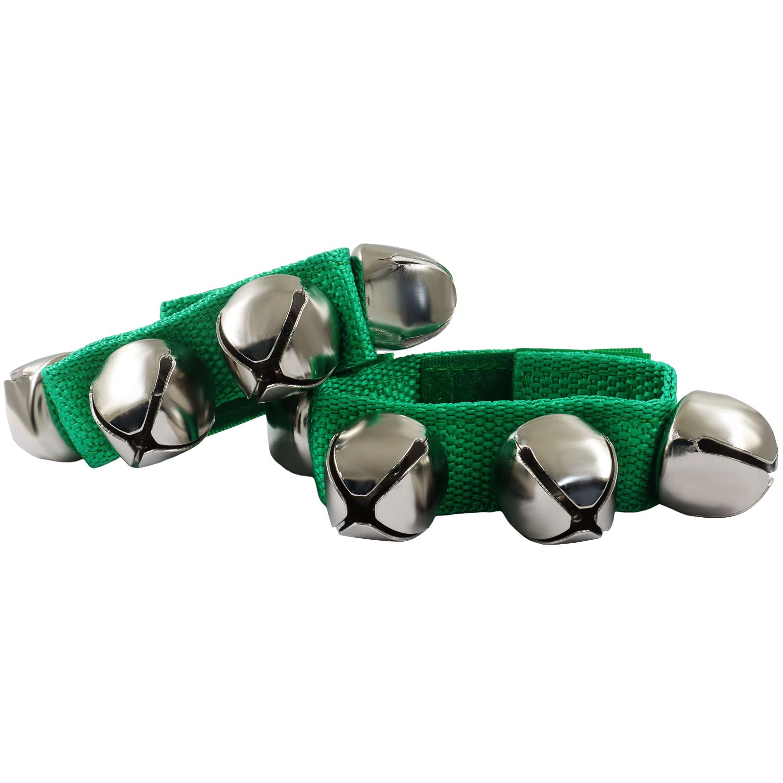 Auvotuis 2 Pcs Adjustable Hand Wrist Bells Triggers, Musical Tambourine Wrist Shaking Ankle Bells, Musical Instruments for Party
