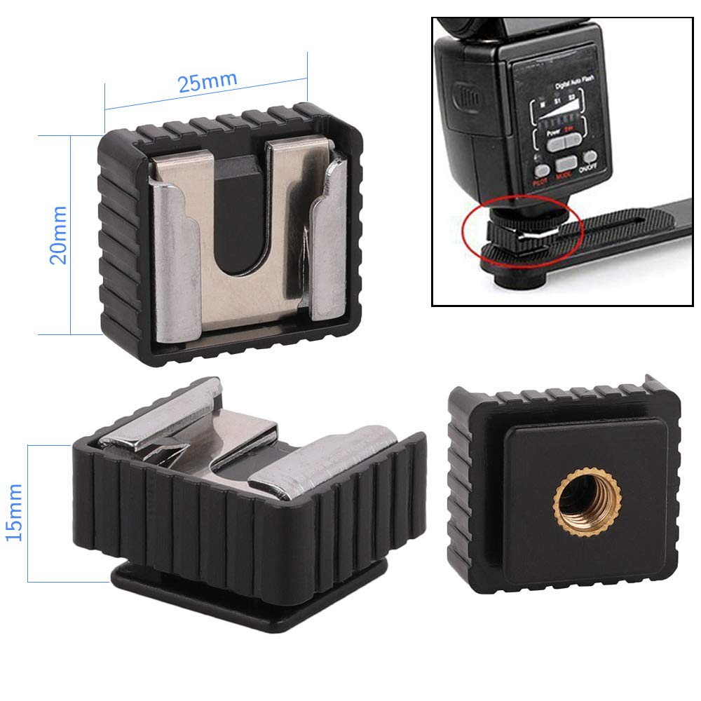 Homeet 26Pcs Camera Screws Mount Set 1/4 Inch And 3/8 Inch Threaded Converter Screws Adapter Flash Shoe Mount For Dslr Camera/Tr