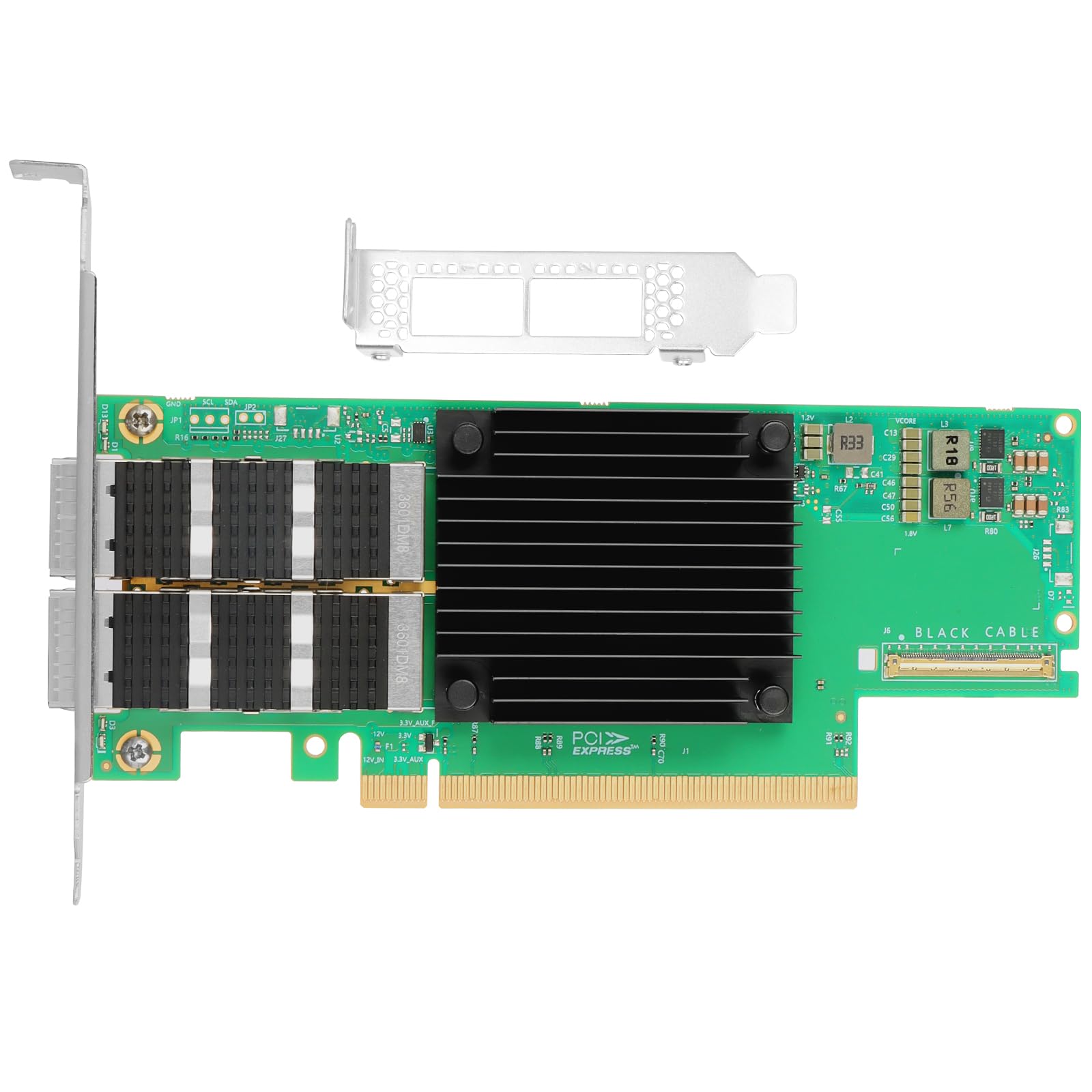 Vogzone 200Gb Ethernet Smart Nic With Mellanox Connectx 6 Dx Chipset, Pcie 4.0 X16 With 200Gb Infiniband Qsfp56 X 2, Infiniband/
