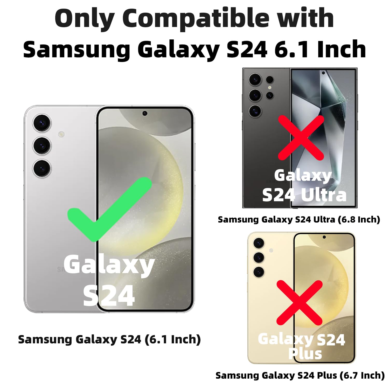 Zonrw For Samsung Galaxy S24 Case Magnetic,For Women Girl Soft Cute Luxury Love Heart Plating Bling Glitter Gradient Clear Phone