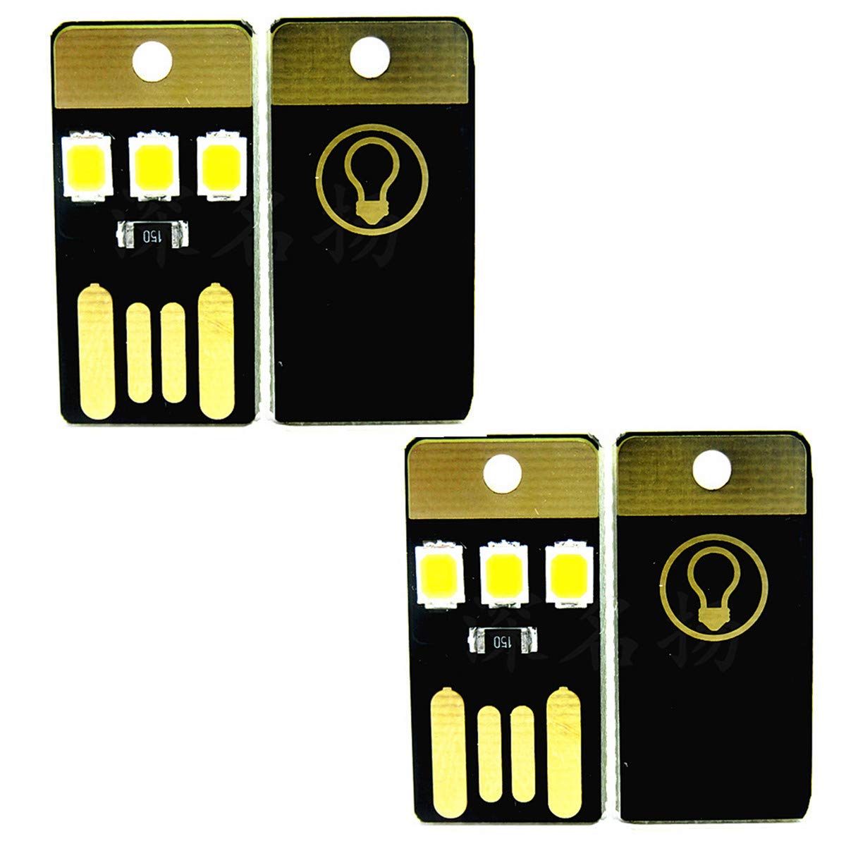 Fainwan 10Pcs 3 Led Usb Portable Night Light Bright Mini Keychain Camping Car Lamp Module