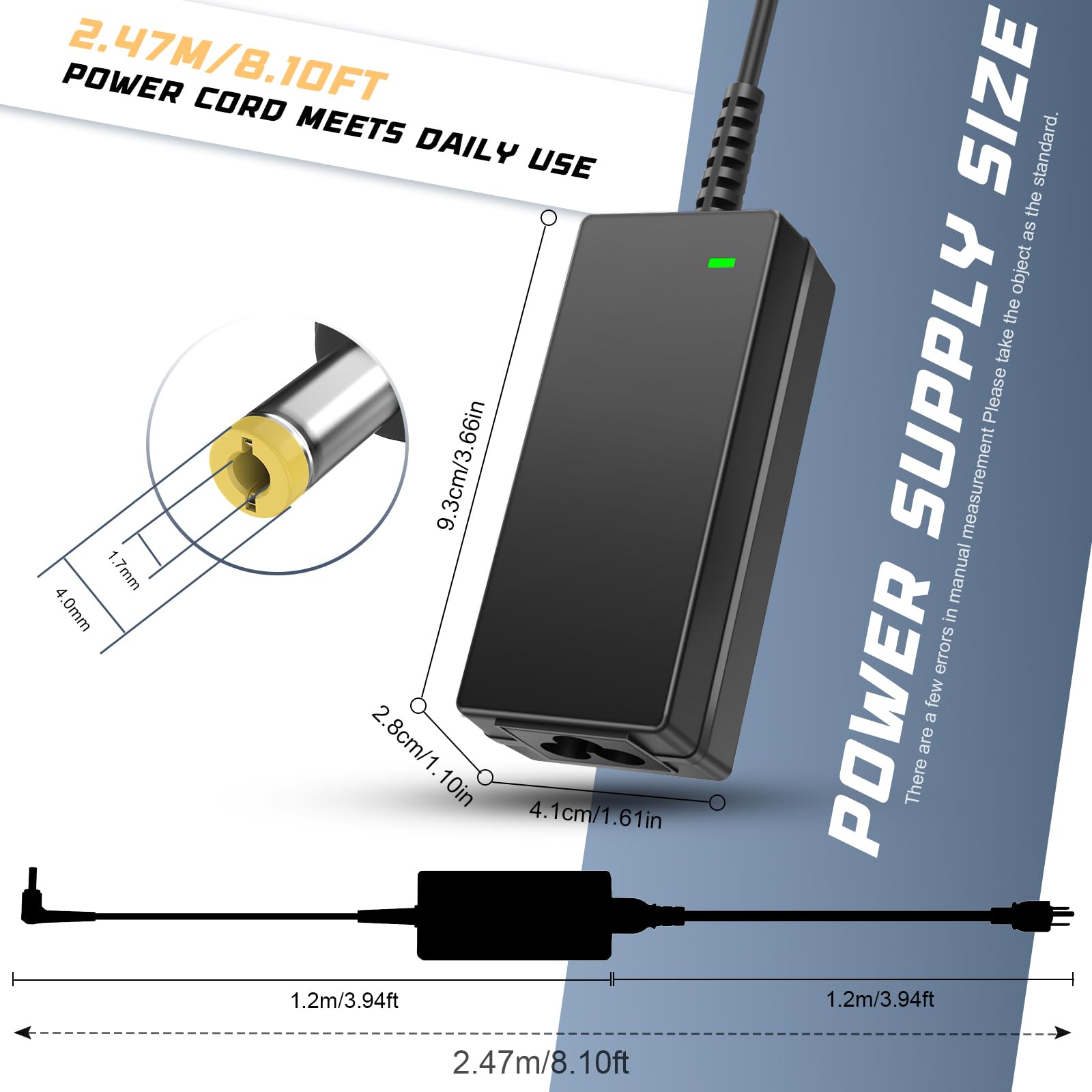 30W Ac Adapter Power Charger For Hp Mini 700 110 1000 1010 1100 Cq10, 496813 001 Na374Aa#Aba Ppp018H   19V 1.58A   12 Months Warranty