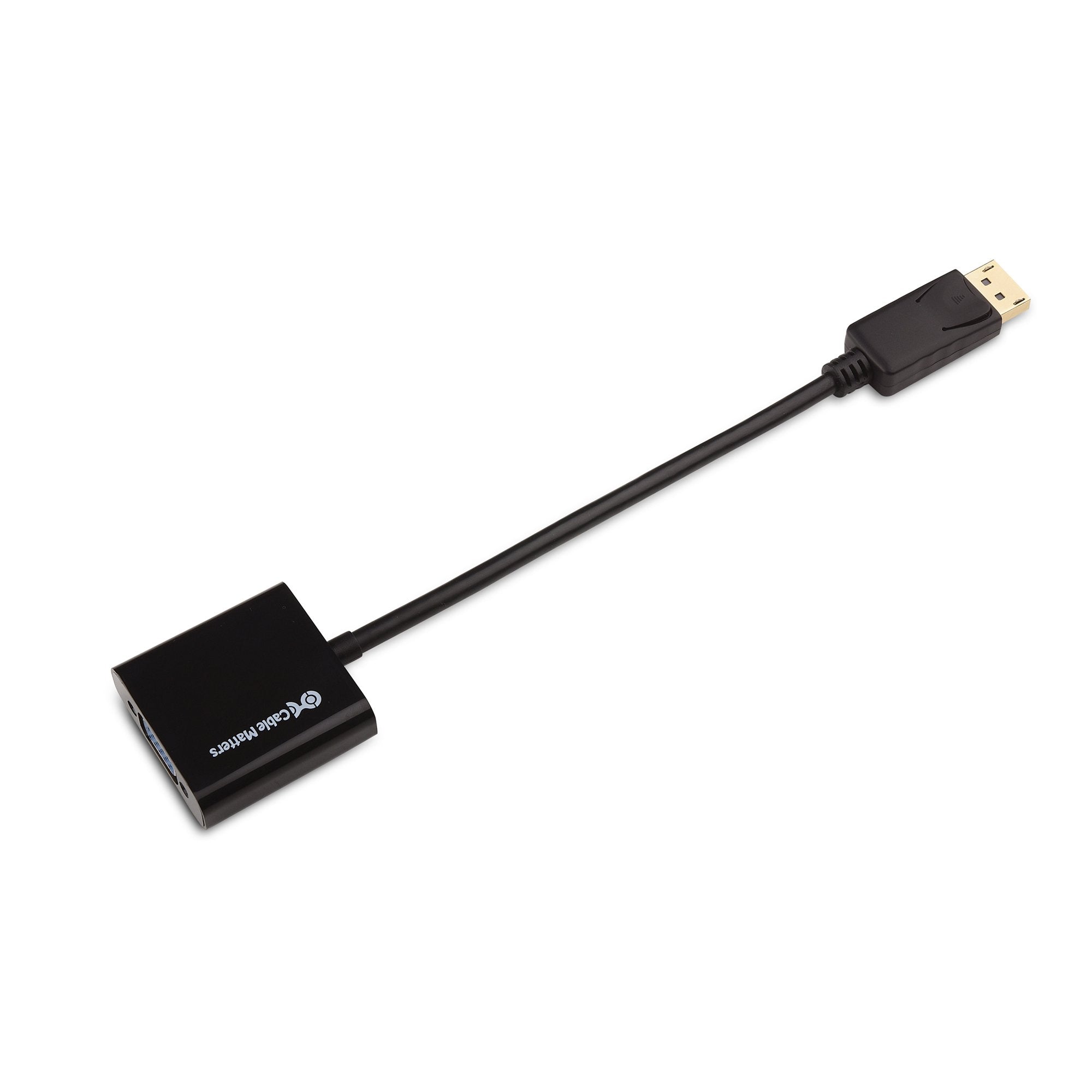 Cable Matters Displayport To Vga Adapter Male To Female, Gold Plated Dp To Vga Adapter, Display Port To Vga Convertor, In Black