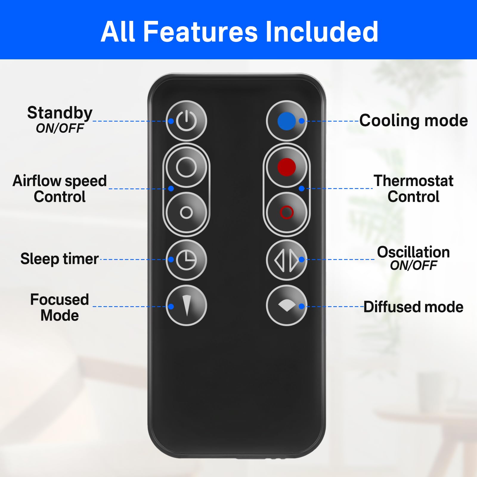 Remote Control For Am09 Dyson Remote Control Replacement With Remote Holder For 966538 04 966538 01 Dyson Am09 Remote Compatible