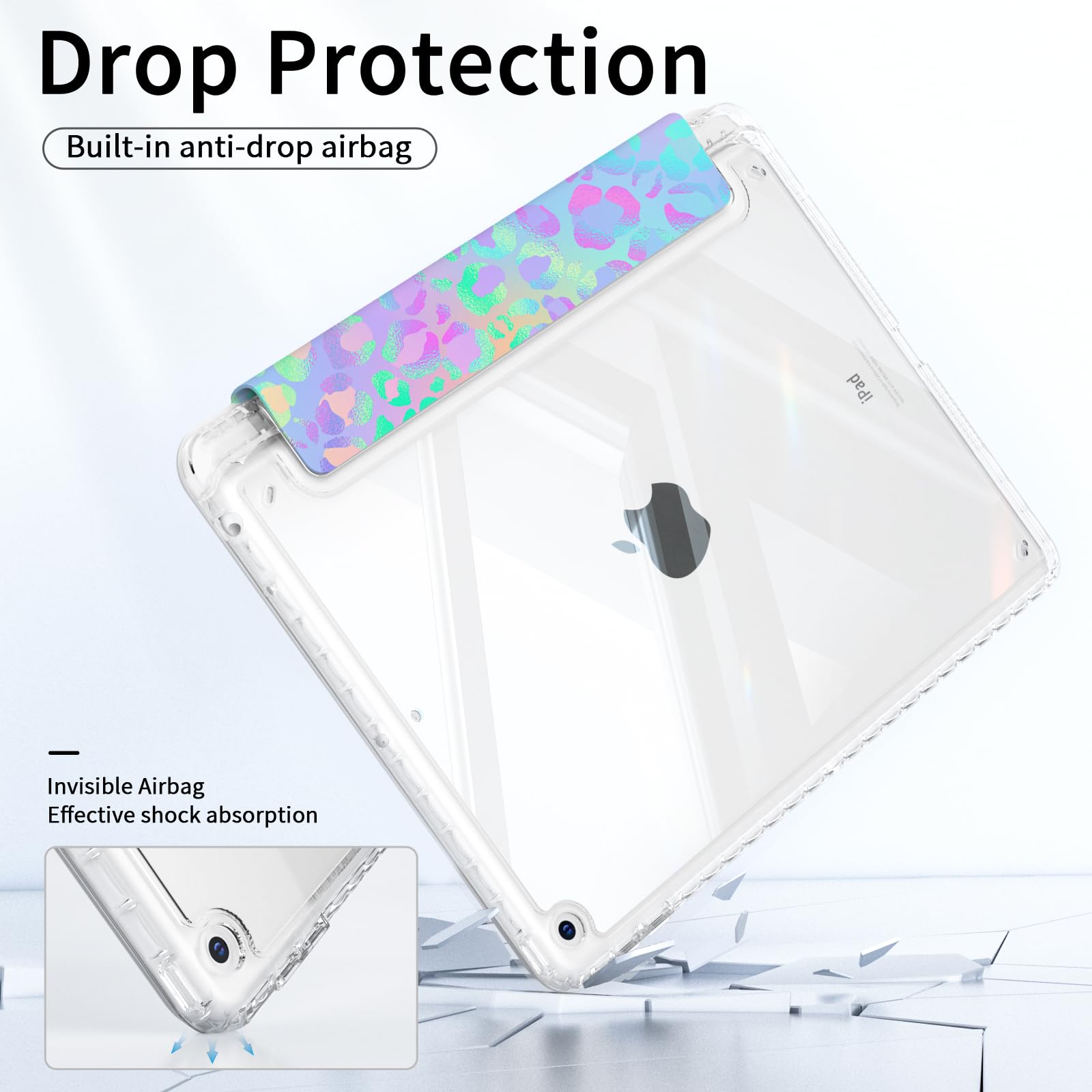 Piznernico Ipad 9Th Generation Case 2021/Ipad 8Th/7Th Generation Case 2020/2019 10.2 Inch With Pencil Holder, Trifold Stand Slim