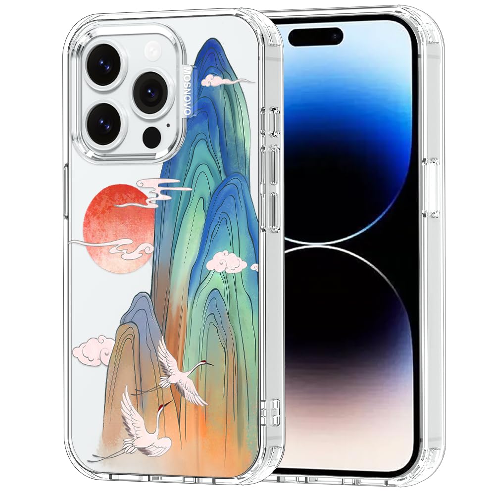 MOSNOVO for iPhone 14 Pro Case, Shockproof Military-Grade Protection 6.6ft Drop Tested, Clear Phone Case for iPhone 14 Pro, Cele