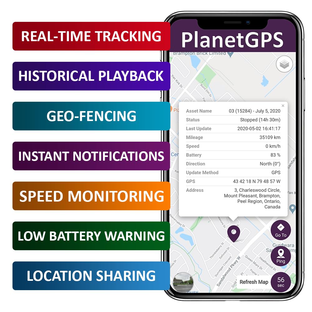 Planetgps (Neptune 4G)   Starting $5.40/Month Magnetic Waterproof Gps Tracker For Vehicles Cars W/Worldwide Coverage (3 6 Weeks