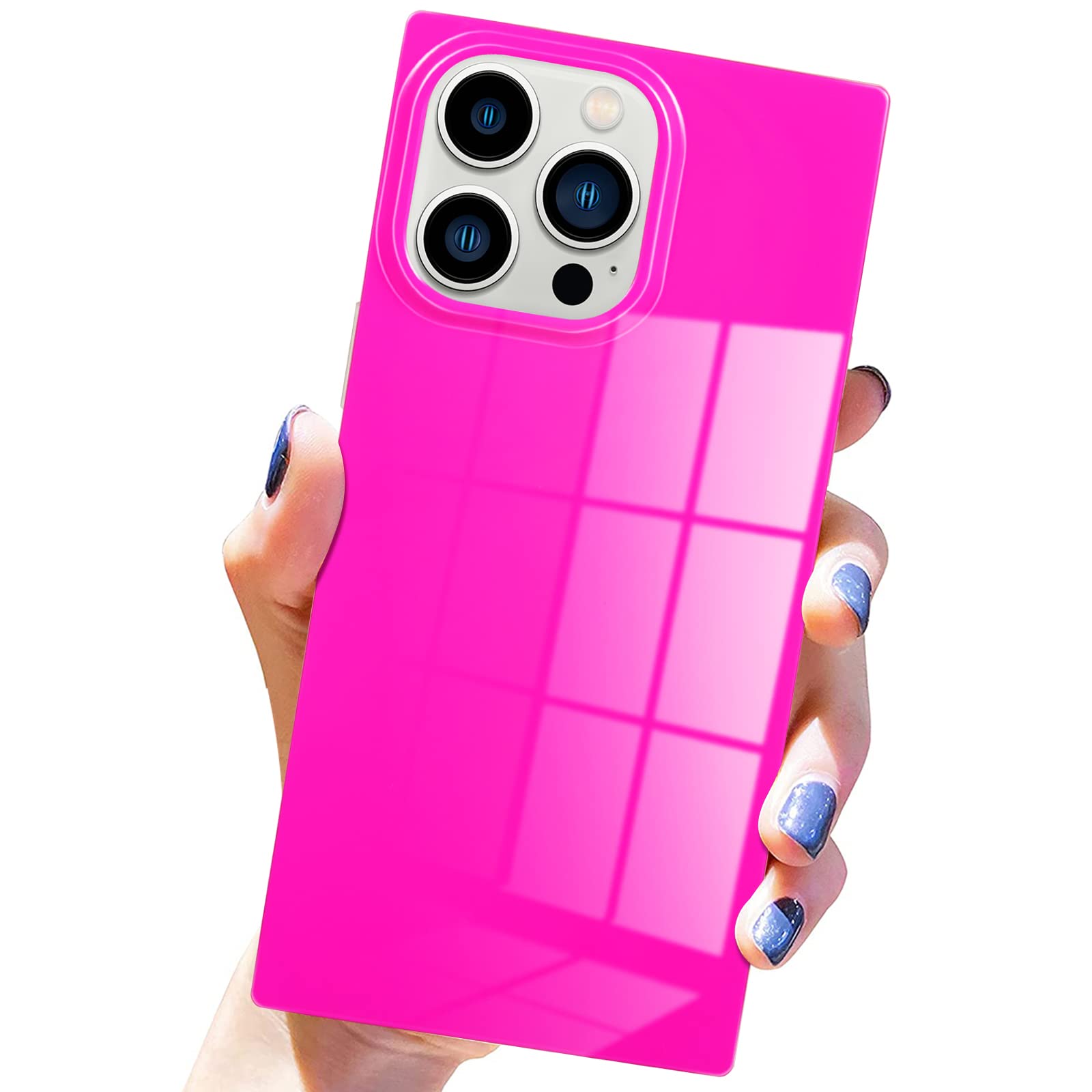 Pevezeda for iPhone 14 Pro Max Case, Bright Neon Soft & Flexible TPU Reinforced Corners Shockproof Edge Bumper Case, Cute Ultra 