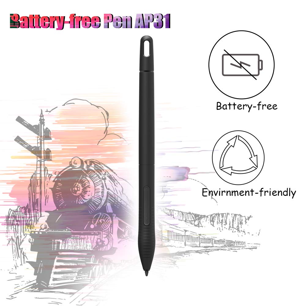 Gaomon Battery Free Pen Ap31 With 8192 Levels Pressure Sensitivity For Gaomon M10K2018 Graphic Tablet Only
