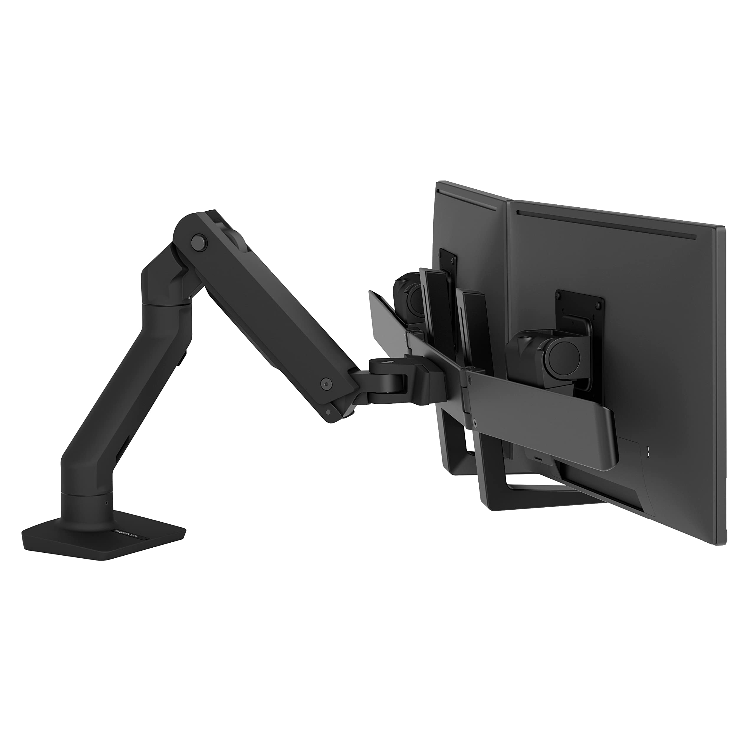 Ergotron   Hx Dual Monitor Arm, Vesa Desk Mount   For 2 Monitors Up To 32 Inches, 5 To 17.5 Lbs Each   Matte Black