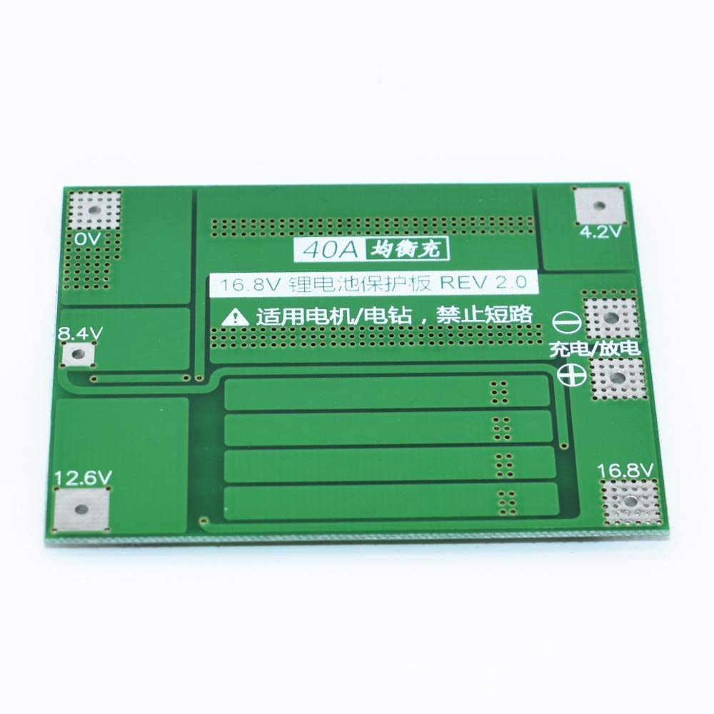 Organizer 2Pcs 4S 40A Li Ion Lithium Battery 18650 Charger Pcb Bms Protection Board With Balance For Drill Motor 14.8V 16.8V Lip