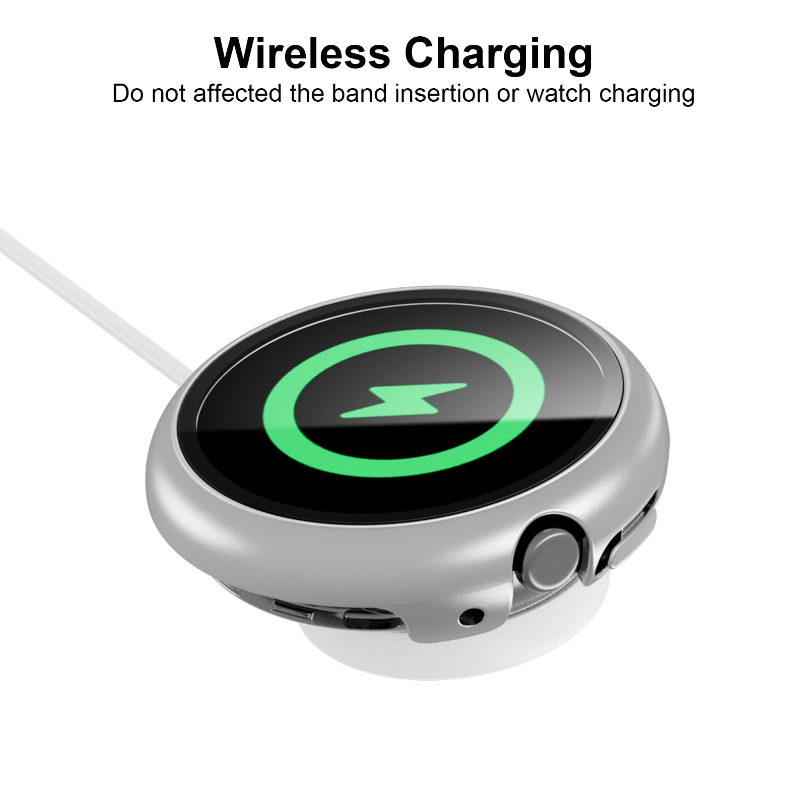 [2 Pack] Hasdon Compatible With Google Pixel Watch 2(2023) /Pixel Watch Case With Tempered Glass Screen Protector, Matte Full Co