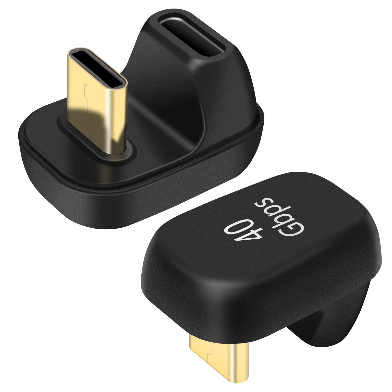 Usb C 180 Degree Angled Adapter, U Shape Usb C 4.0 Male To Female Adapter, Type C 40Gbps Angled Adapter Data Transfer Connector