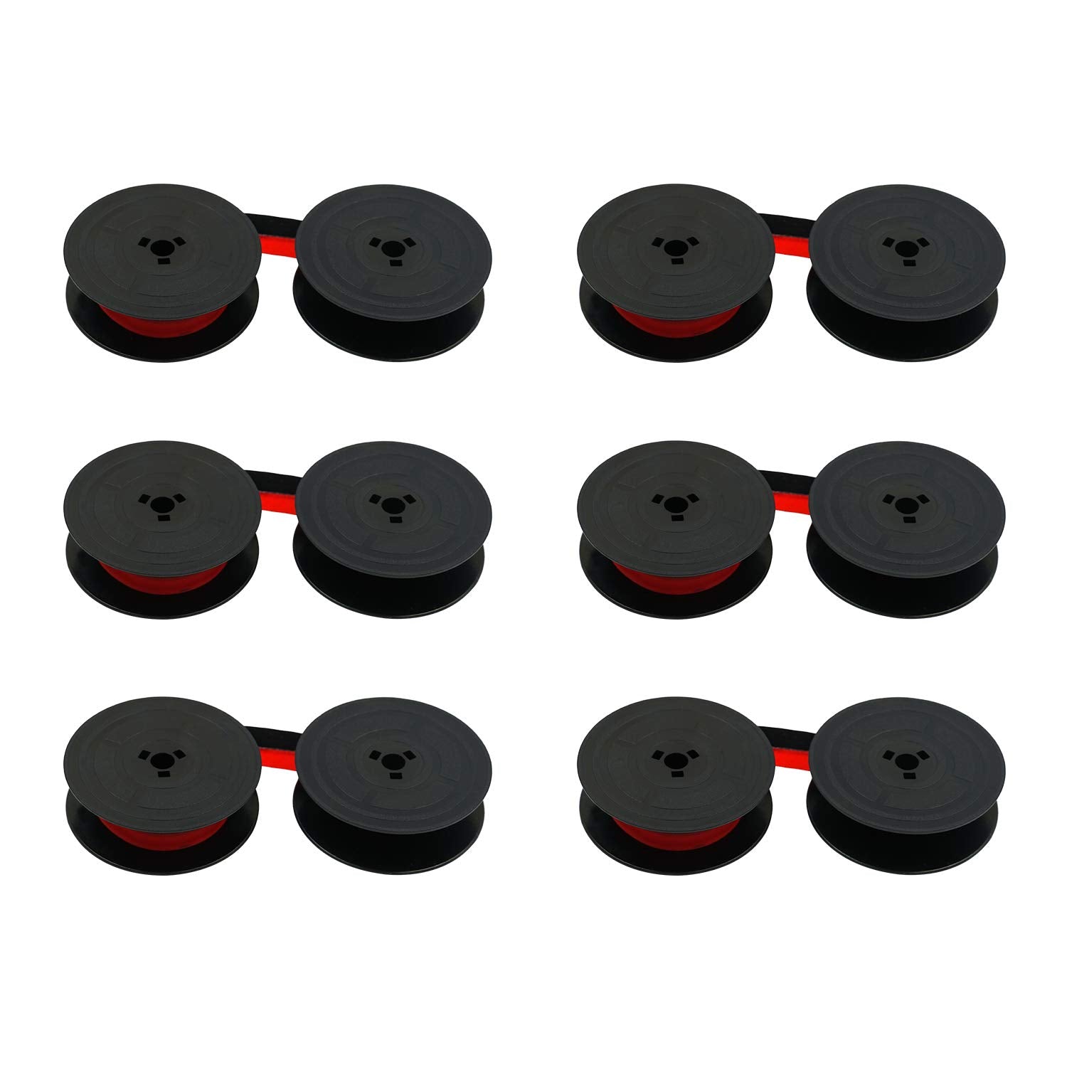 Printerfield 6 Pack Compatible Typewriter Ink Ribbon For Olivetti Gr4Gr8   Black&Red