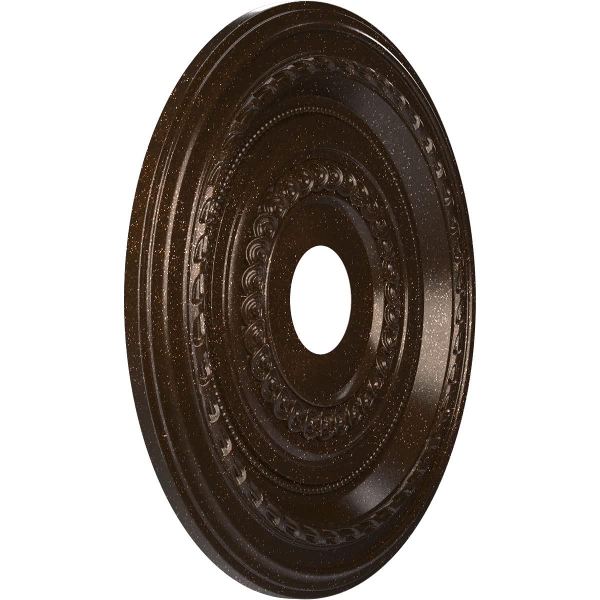 Ekena Millwork Cmp19Coamb Cole Thermoformed Pvc Ceiling Medallion (Fits Canopies Up To 5 1/8), 19Od X 3 1/2Id X 1P, Textured Met