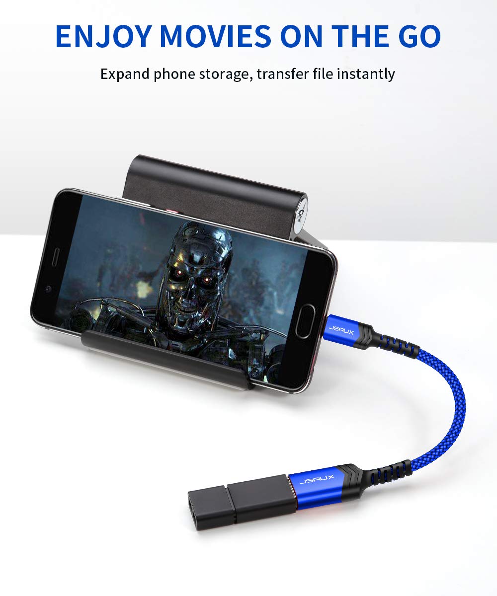 Jsaux Usb C To Usb Adapter [2 Pack], Type C 3.0 Otg Cable On The Go Type C Male To Usb A Female Adapter Compatible With Macbook,