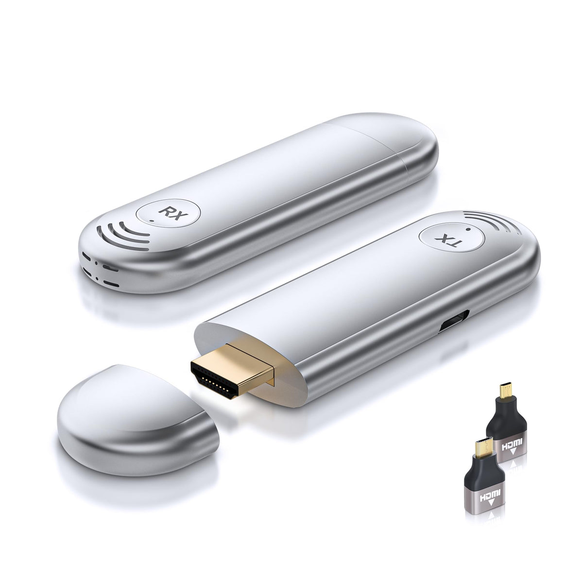 Wireless Hdmi Transmitter And Receiver, Plug & Play, 2.4G/5G 100Ft Range, Wireless Hdmi Extender 4K Decoding & 1080P Output, Sup