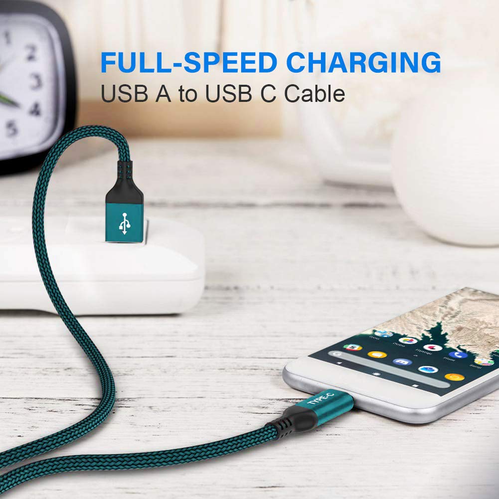 Akoada Usb C To Usb A Fast Charger Cable, Usb C Cable 3 Pack (6.6Ft+6.6Ft+6.6Ft) Iphone 15 Cable For Iphone 15/15 Plus/15 Pro/15 Pro Max Samsung Galaxy S23 S22 S21 S20 S10 Pixel Lg Moto Ps5 Green