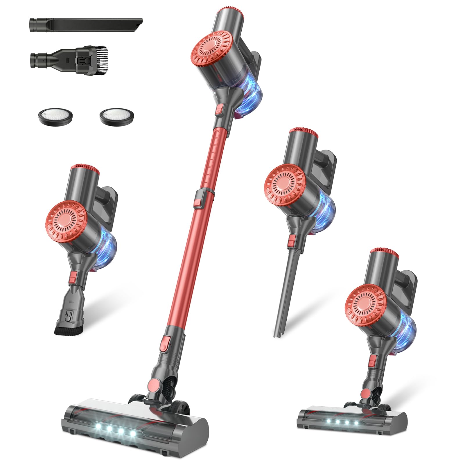 Tipdiy Cordless Vacuum Cleaner with 45KPA 45Mins for Hard Floor & Carpet
