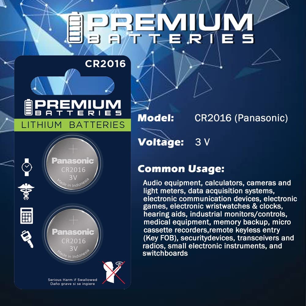Premium Cr2016 Battery 3V Lithium Coin Cell   Japanese Engineered High Capacity Batteries (6 Pack)