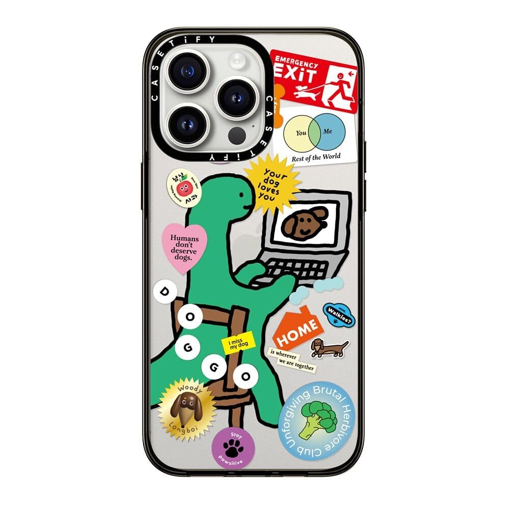 Casetify Compact Iphone 15 Pro Max Case [2X Military Grade Drop Tested / 4Ft Drop Protection]   Cute Prints   I Miss My Dog   Cl