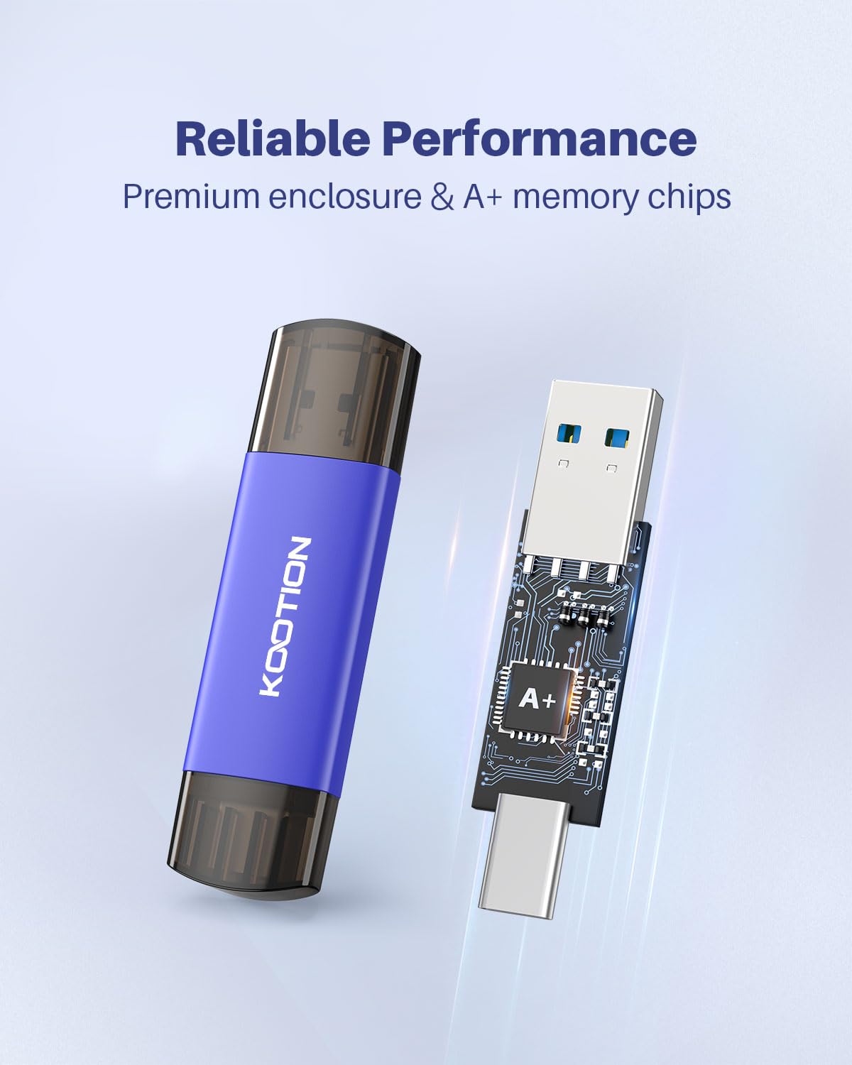 32Gb Type C Flash Drive 5 Pack, Kootion 2 In 1 Usb C Flash Drive Usb A&Usb C 3.0 Dual Drive Otg, Thumb Drive Memory Stick For An