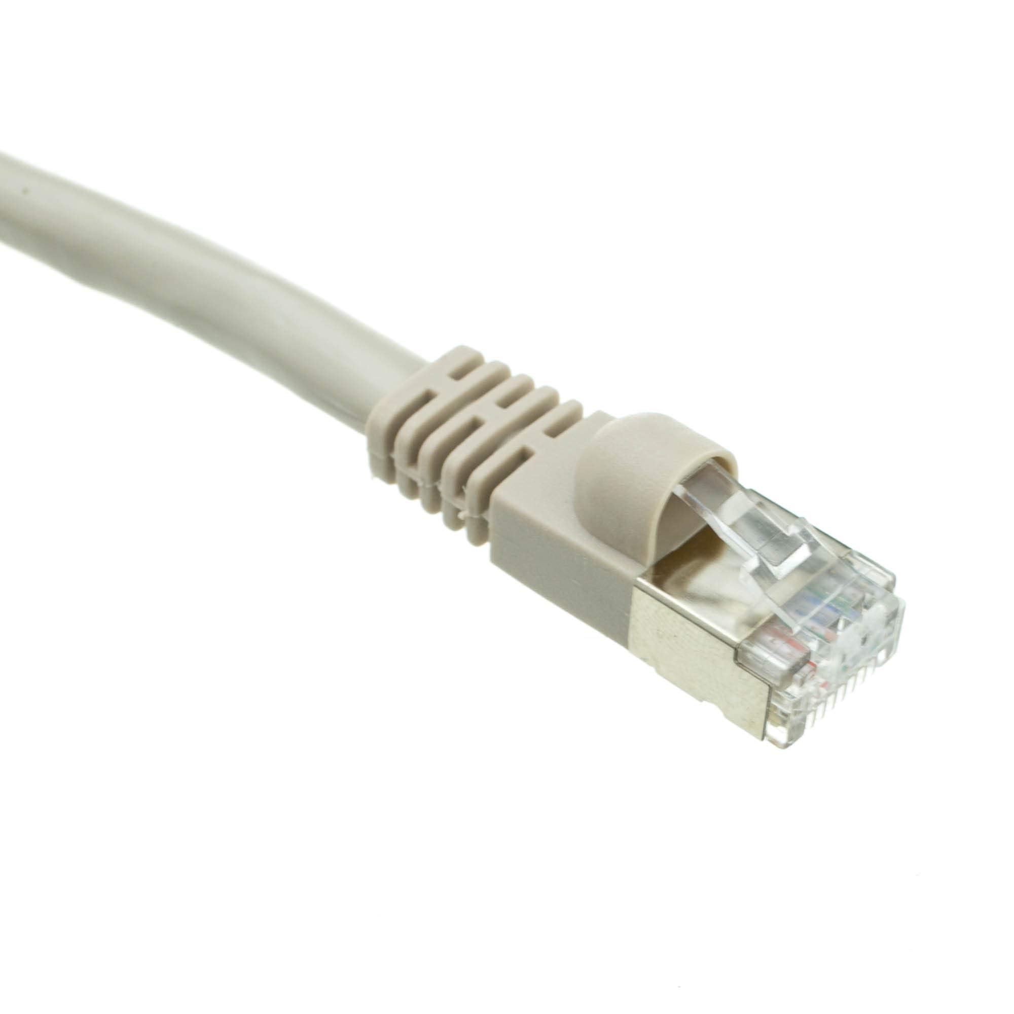 Cablewholesale 7 Foot Gray Cat6A Ethernet Patch Cable, Snagless/Boot With Rj45 Connector, 500 Mhz, 26 Awg, Stp(Shielded Twisted
