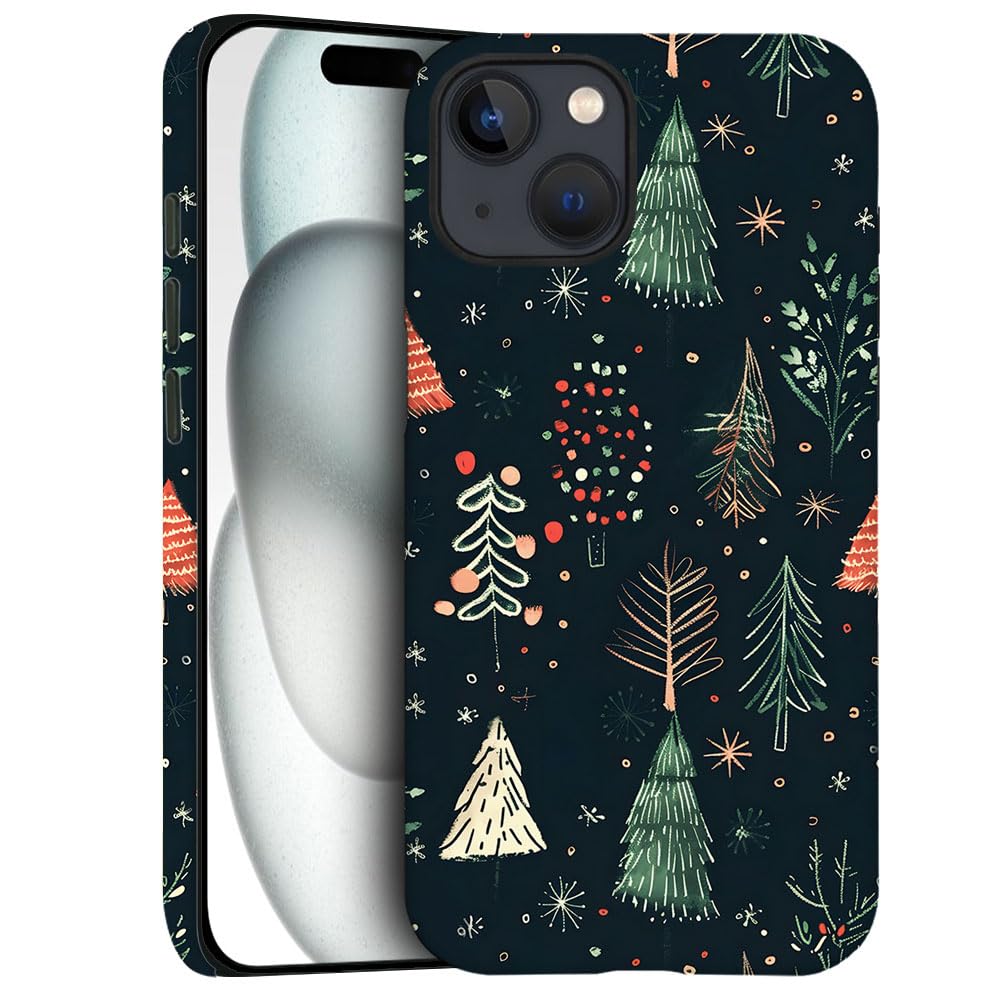 Case for iPhone 14 - Slim Fit Anti-Scratch Phone Case for Girl Women - Cute Christmas Tree (Frosted)