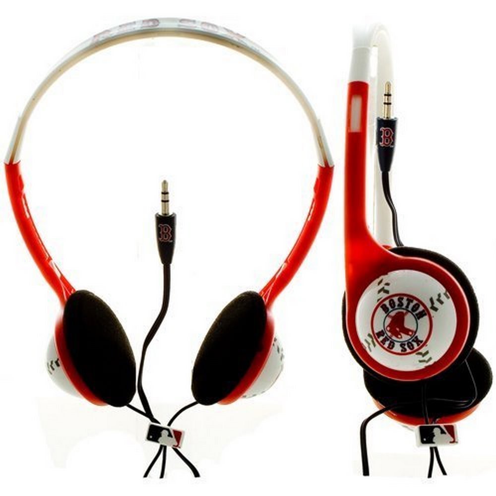 Mlb Nes Group Boston Red Sox Logo Baseball Over The Head Headphones