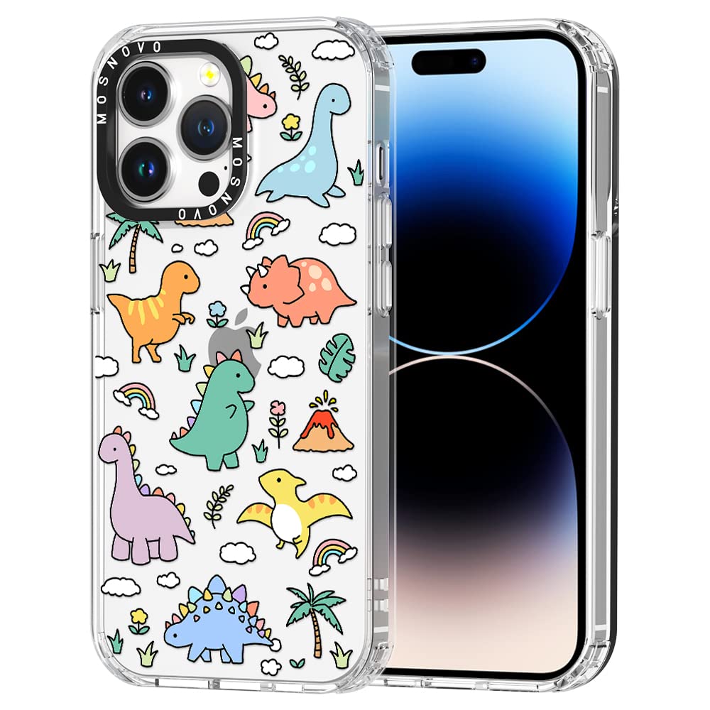 MOSNOVO Case for iPhone 14 Pro Max, [Buffertech 6.6ft Military-Grade Drop Protection] [Anti Peel Off Tech] Clear TPU Bumper Phon