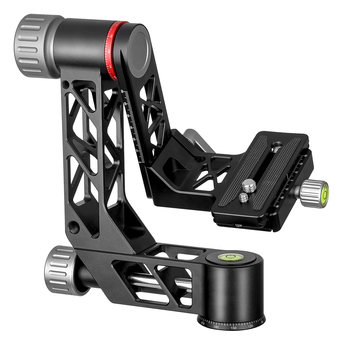 Koolehaoda Professional Gimbal Head Tripod Head Aluminum Alloy Heavy Duty 360    Panoramic With Arca Swiss Standard 1/4 Inch Qr