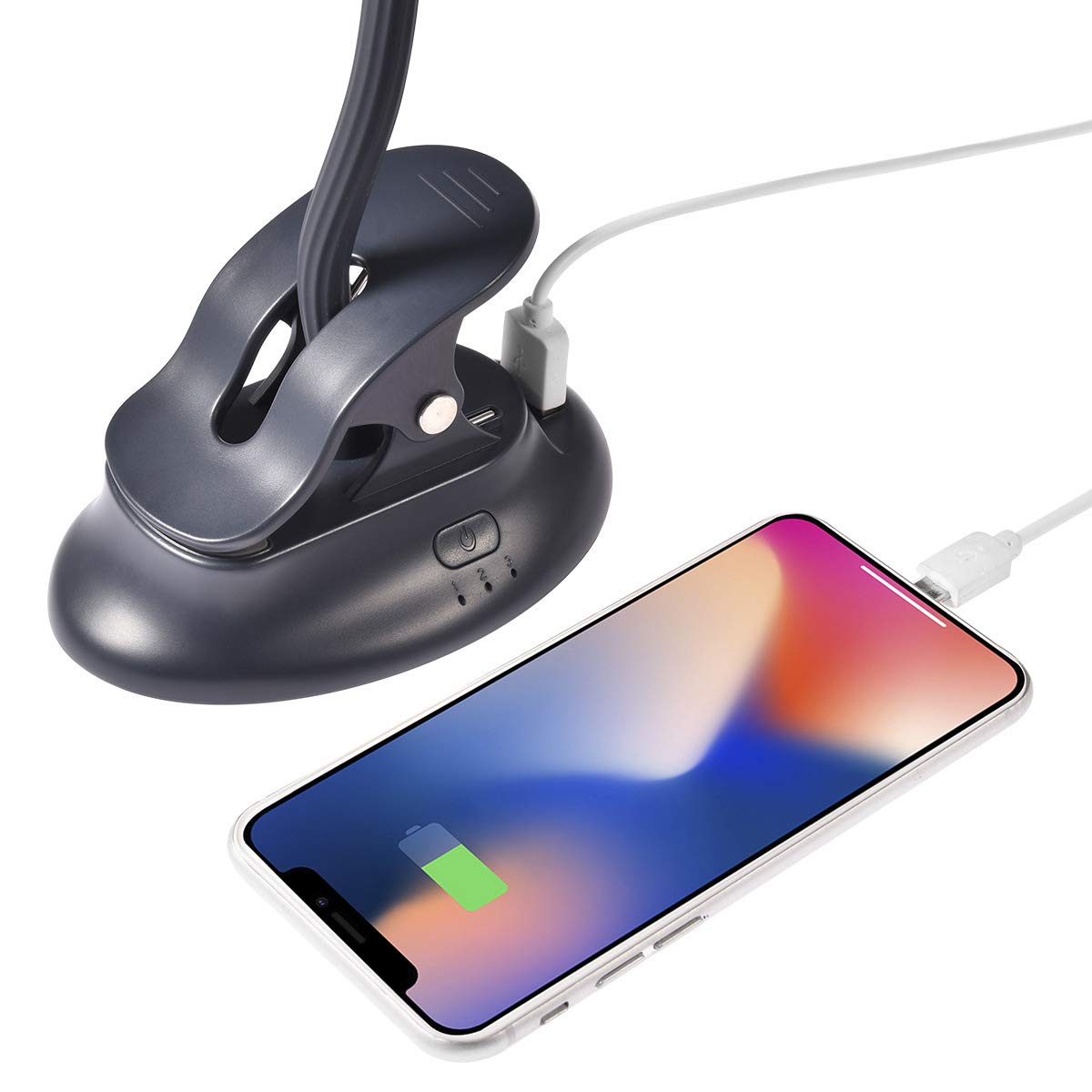 Clip On Fan Usb Battery Operated Small Desk Clip Fan With Emergency Power Bank, Baby Stroller Fan Rechargeable Personal Fan Flex