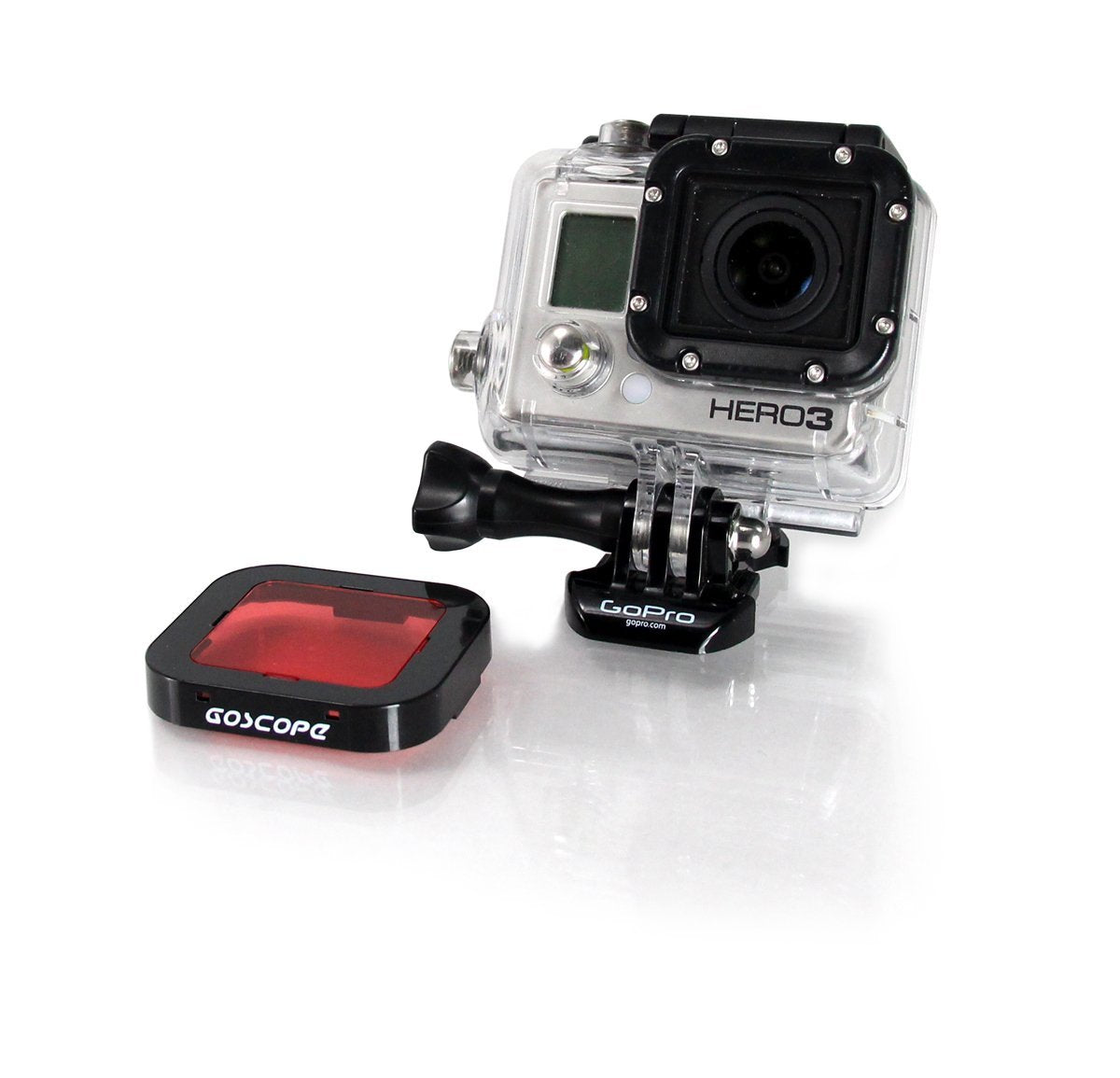 Goscope (60M) Red Filter - Compatible With Gopro Hero4 / Hero3+ / Hero3 Dive Housing (60M Case Only) Laser Cut Optical Red Filte