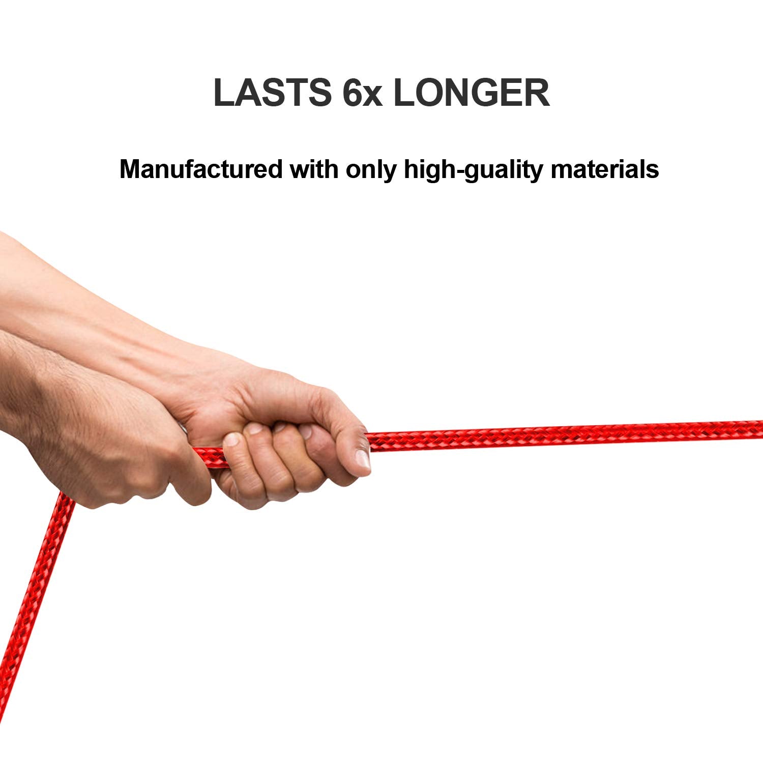 Cugunu Iphone Charger, 5 Pack 3/3/6/6/10Ft Apple Mfi Certified Usb Lightning Cable Nylon Braided Fast Charging Cord Compatible For Iphone 14/13/12/11/X/Max/8/7/6/5/Se/Plus/Ipad   Red