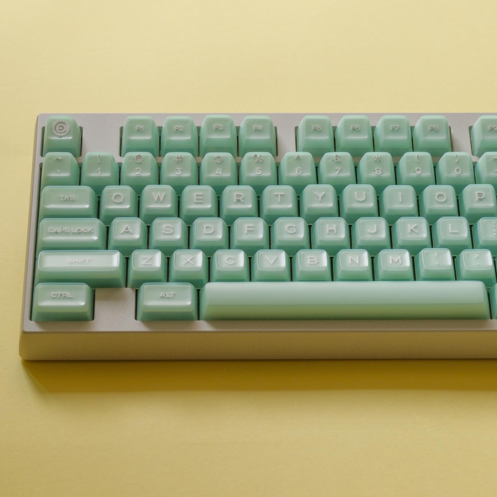 REDQIN ULTRAEQUIP Jade Keycaps Set - 160 Keys, PBT, Translucent, for Mechanical Keyboards - Green Jade Color