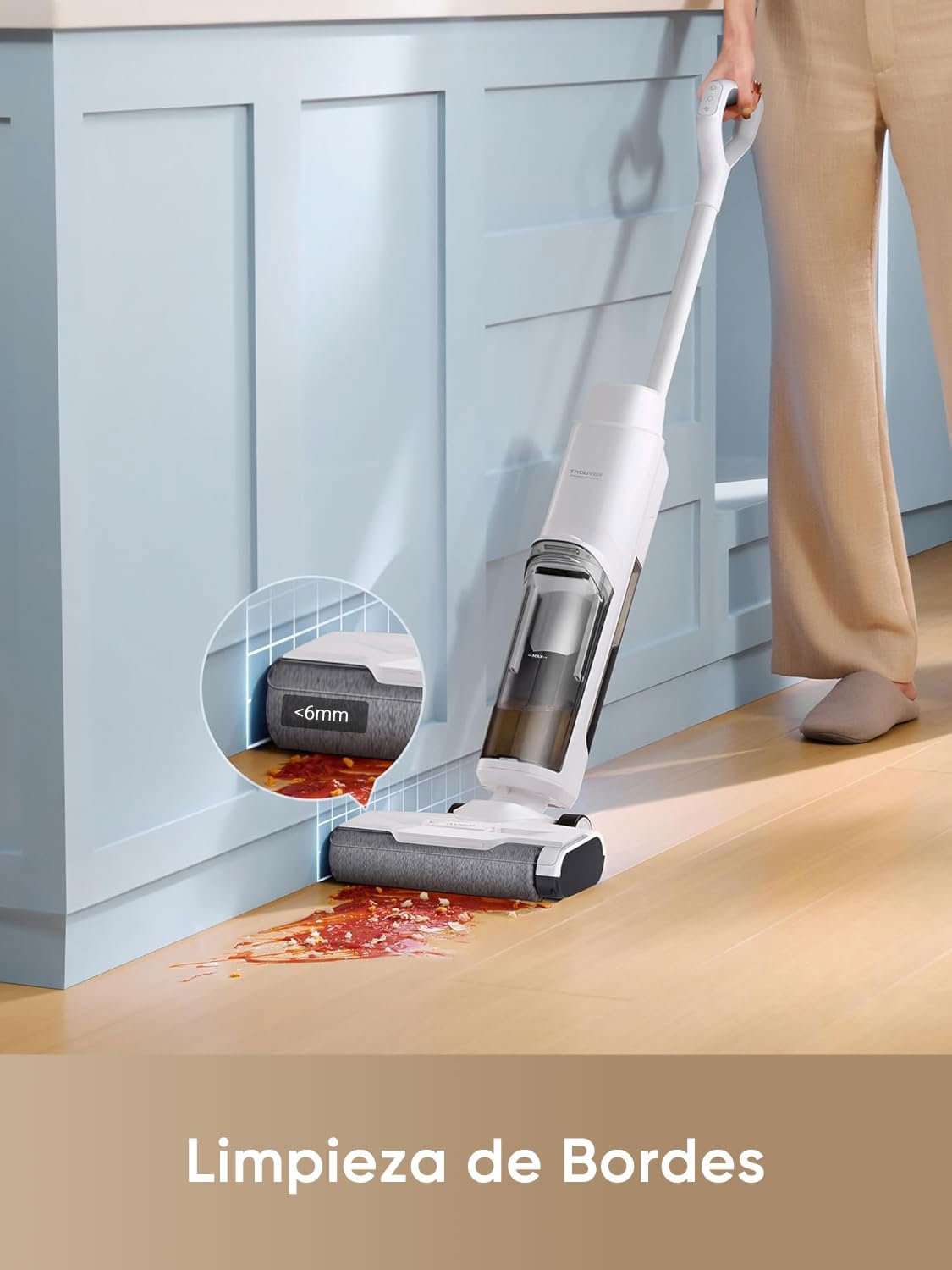 Dreame K10 Wet Dry Vacuum Cleaner, Cordless Vacuum Mop With Self Washing, 8.38Lbs Lightweight Floor Washer, 30Min Runtime, Edge