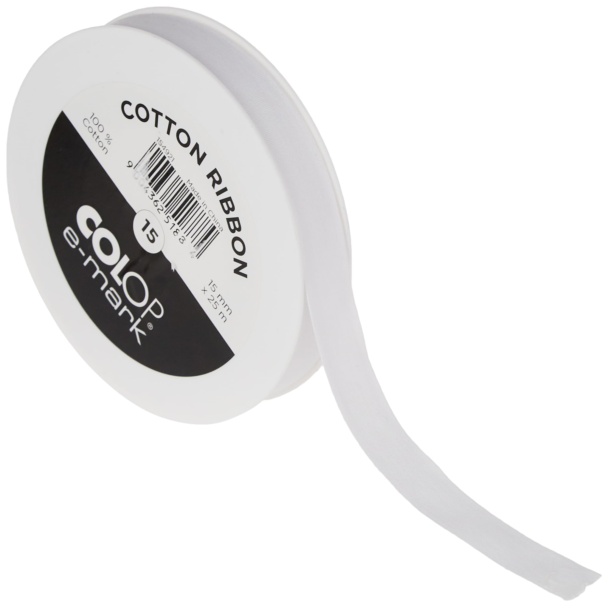 E Mark Colop Cotton Ribbon, 15Mm X 25M (039207)