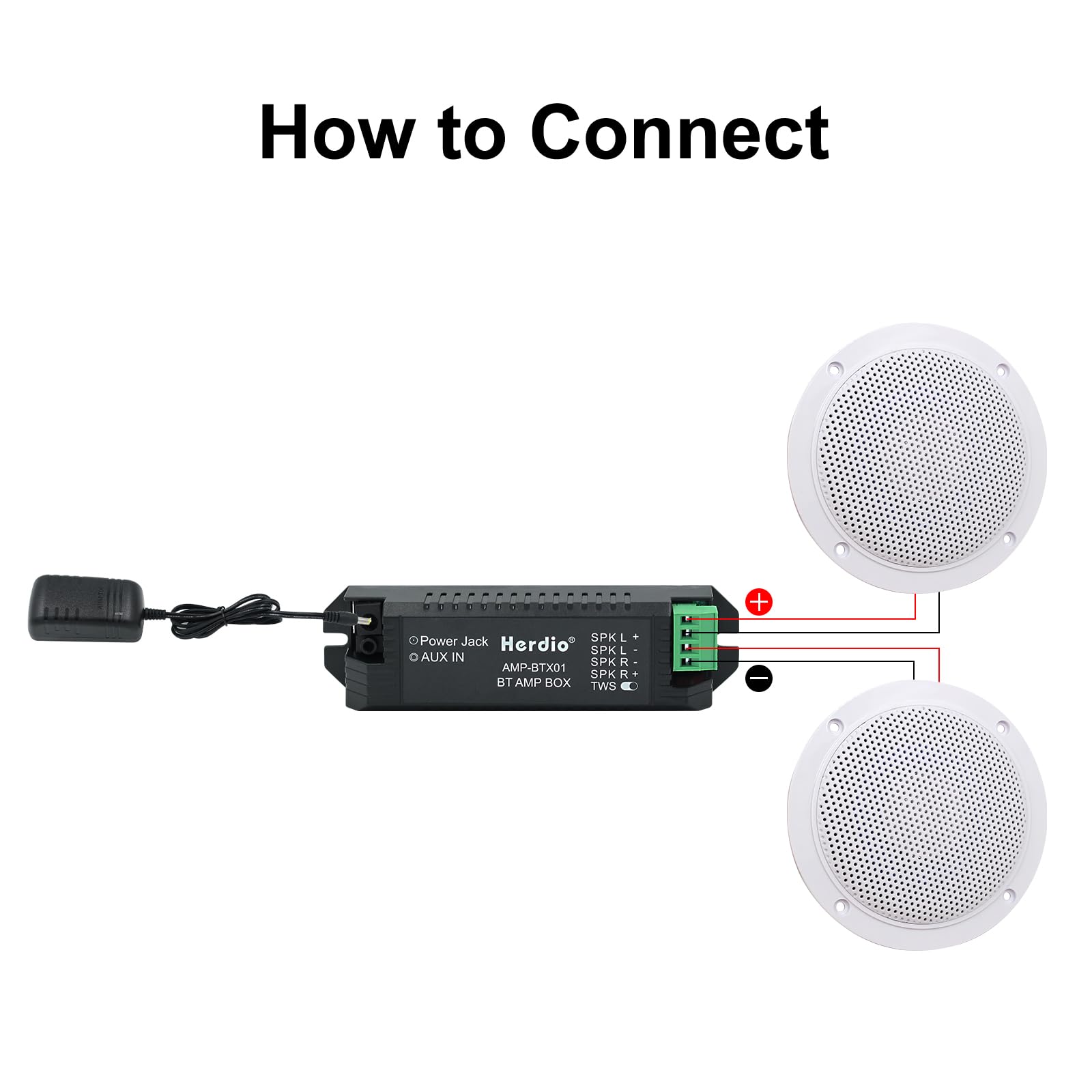 Herdio 4 Inches Waterproof Marine Bluetooth Ceiling Speakers For Bathroom Kitchen Home Outdoor Camper Golf Cart Boat With Flush