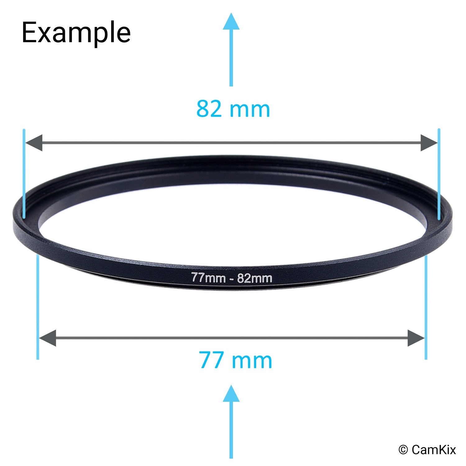 Step Up Lens Filter Adapter Rings   Set Of 9   Allows You To Fit Larger Size Lens Filters On A Lens With A Smaller Diameter   Sizes: 37 49, 49 52, 52 55, 55 58, 58 62, 62 67, 67 72, 72 77, 77 82 Mm