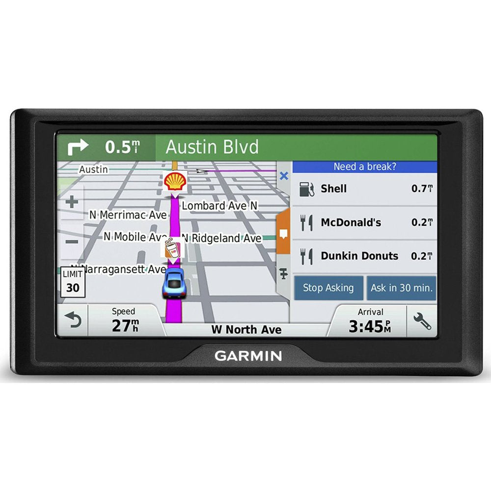 Garmin Drive 50 USA LM GPS Navigator System with Lifetime Maps, Spoken Turn-By-Turn Directions, Direct Access, Driver Alerts, an